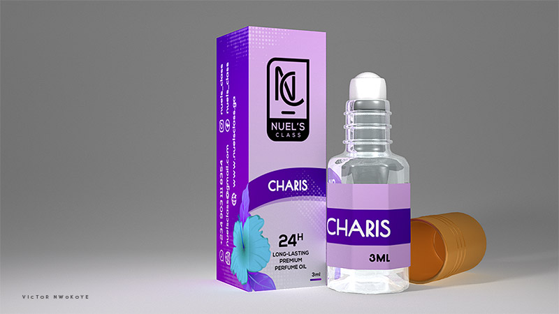 Victor Nwokoye 3D prototype design for a premium perfume brand (Nuels Class) - Charis