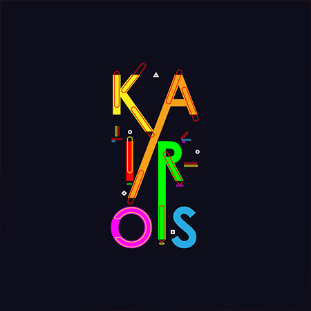 Victor Nwokoye multi-colored kairos lettering design
