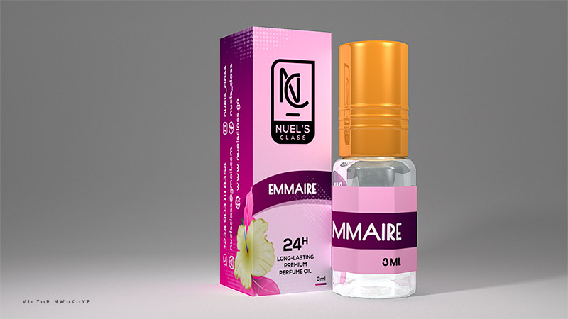 Victor Nwokoye 3D prototype design for a premium perfume brand (Nuels Class) - Emmaire
