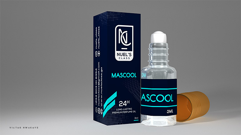 Victor Nwokoye 3D prototype design for a premium perfume brand (Nuels Class) - Mascool