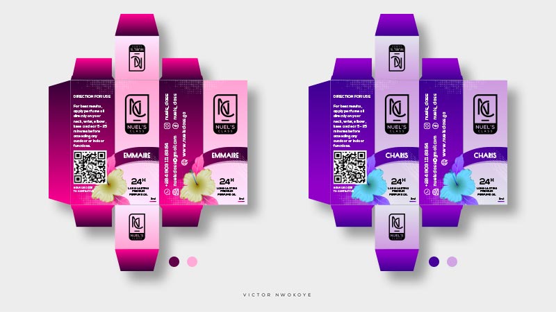 Victor Nwokoye package design for a premium perfume brand (Nuels Class) - Women