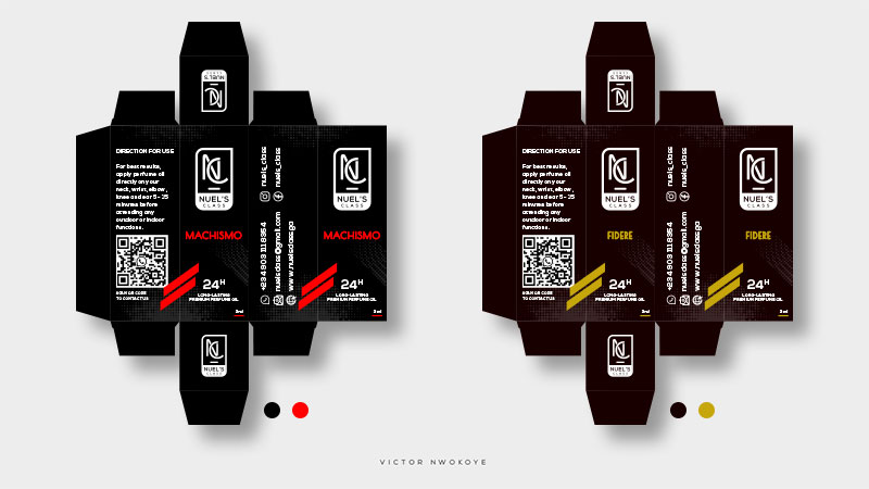 Victor Nwokoye package design for a premium perfume brand (Nuels Class) - Men